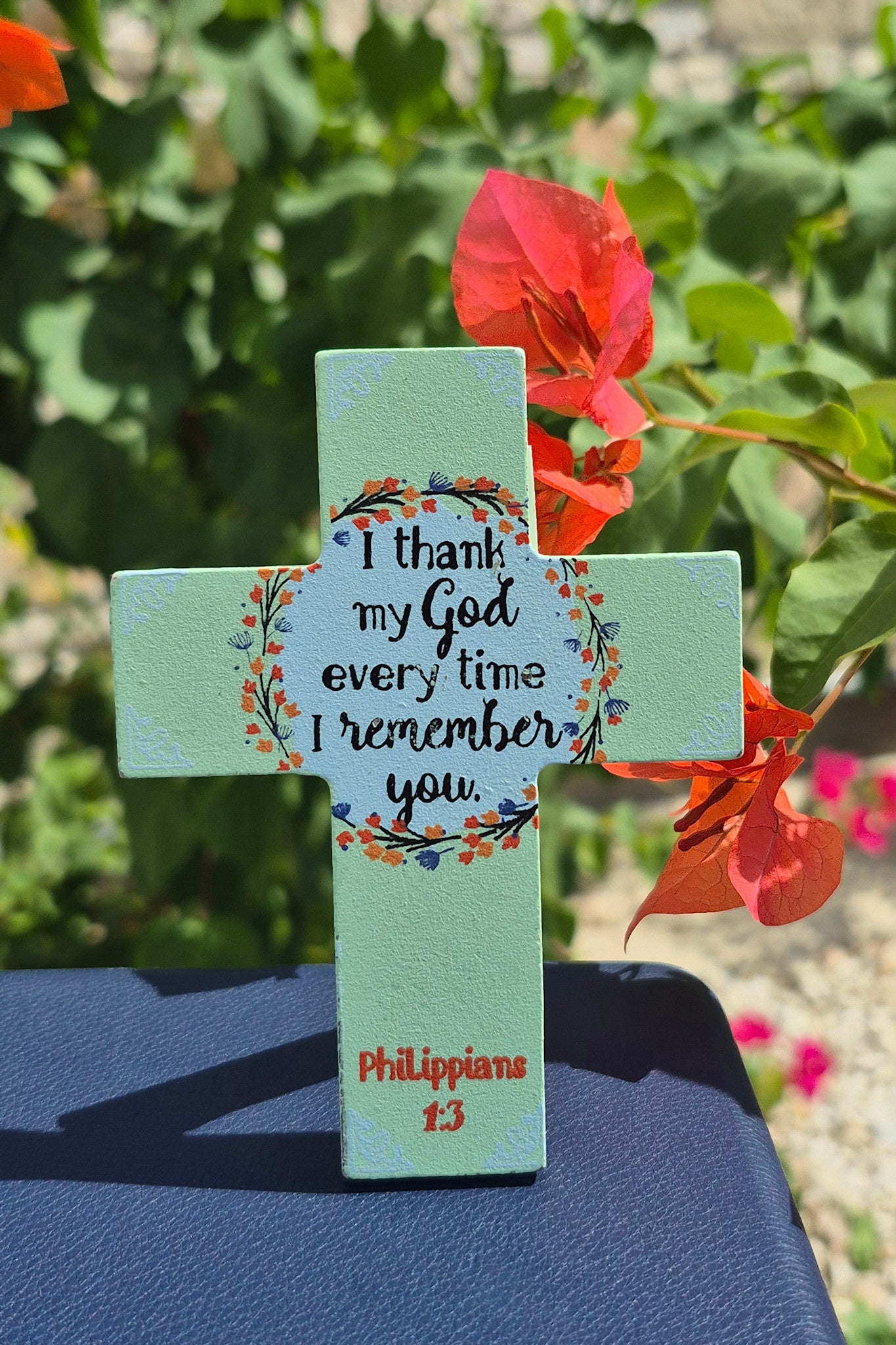 I Thank My God For You Easel Cross