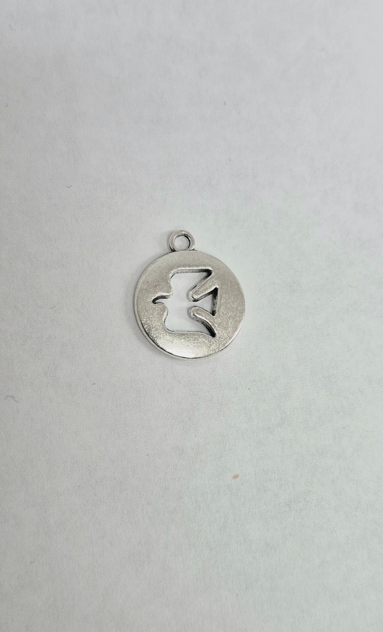 Round Dove Charm