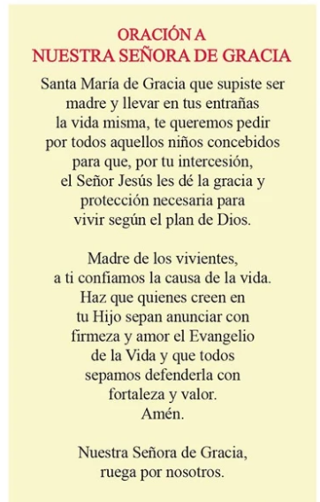 Oracion a Nuestra Senora De Gracia