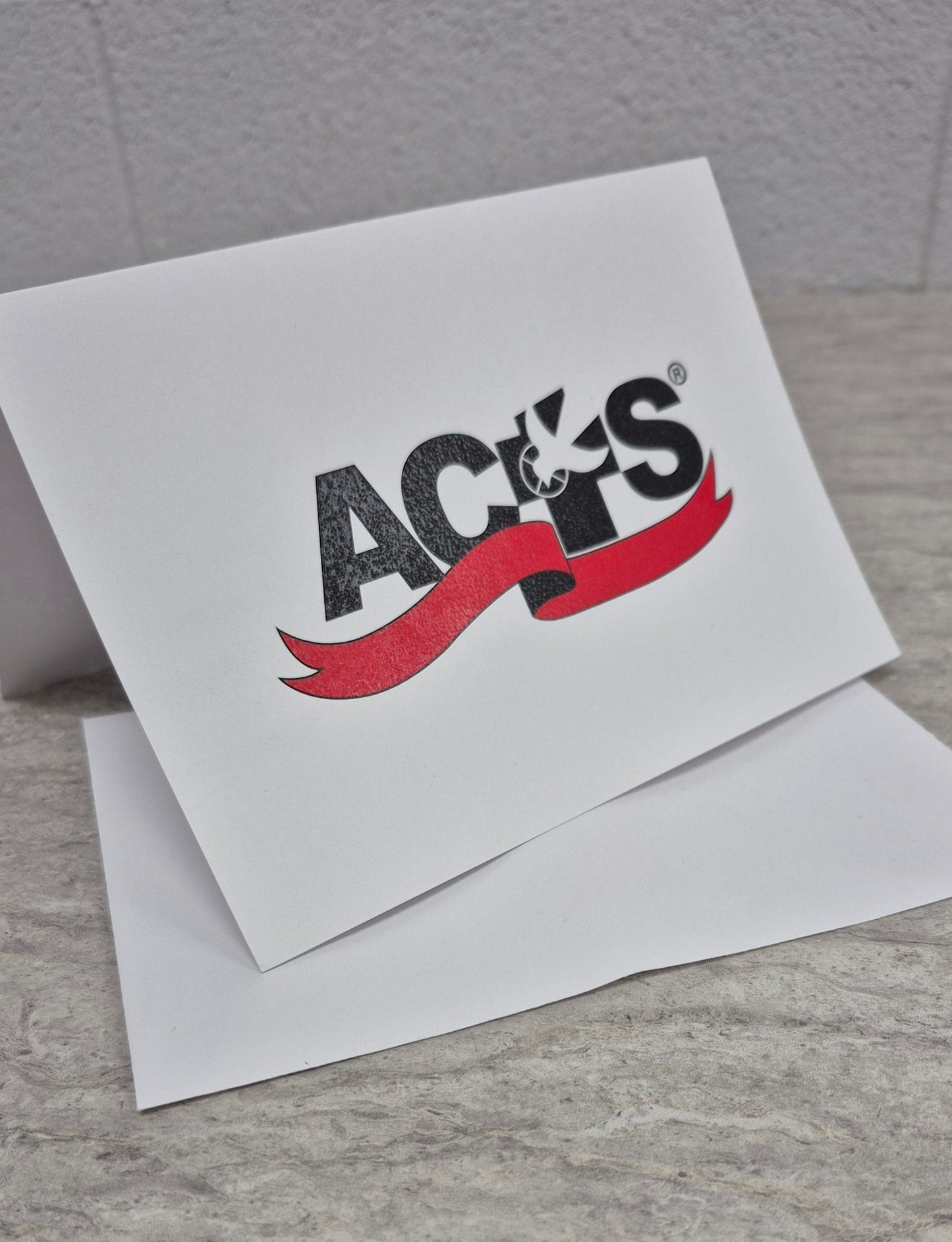 ACTS Ribbon Logo Blank Card w/Envelope