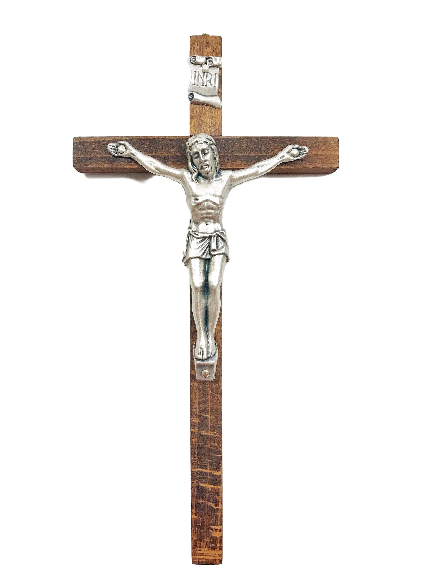 8" Slim Line Wood Crucifix