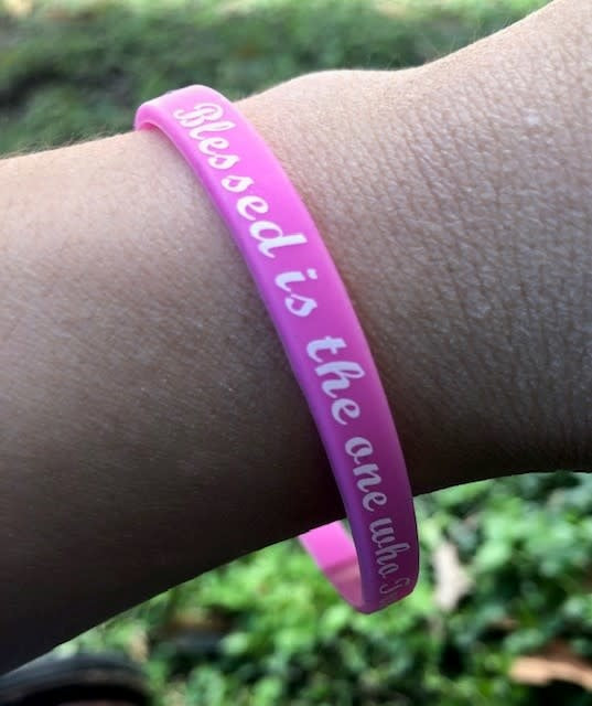 Blessed is the one who Trusts in the Lord Silicone Wristband