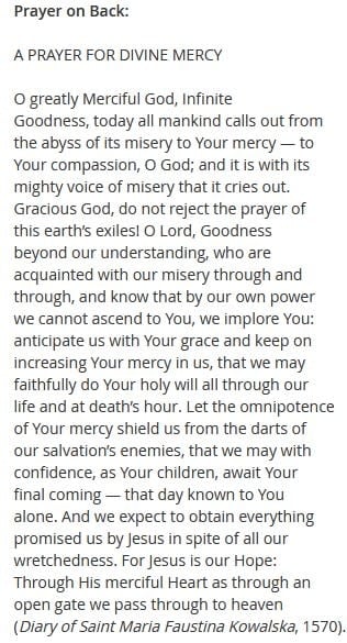 A Prayer For Divine Mercy