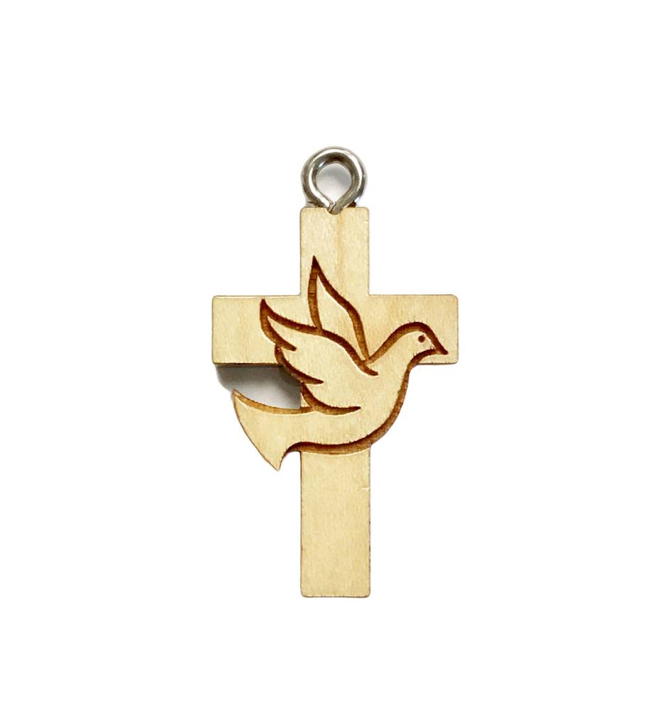 Maple Wood Cross w/Dove