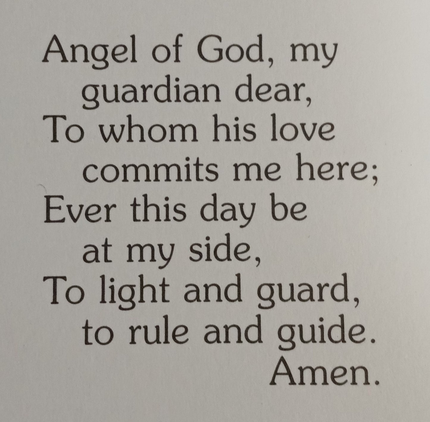 Prayer to My Guardian Angel