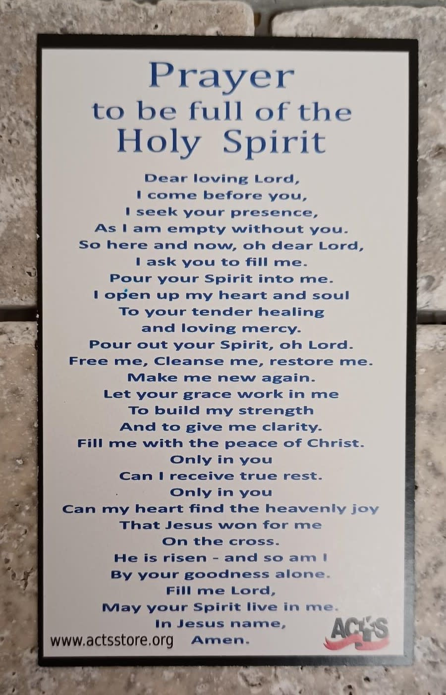Prayer to be full of the Holy Spirit