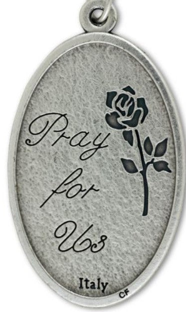 St Teresa of Calcutta Oxidized Medal