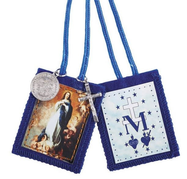 Immaculate Conception Blue Scapular w/Medals