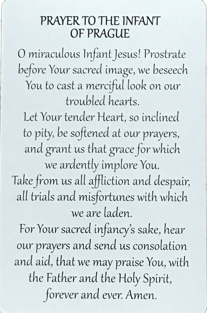 Prayer to the Infant of Prague