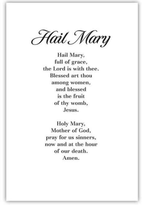 Hail Mary Greeting Card