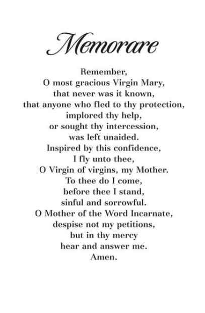 Memorare Greeting Card