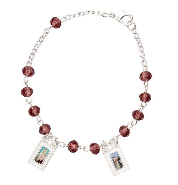 Our Lady of Mt Carmel Scapular Bracelet