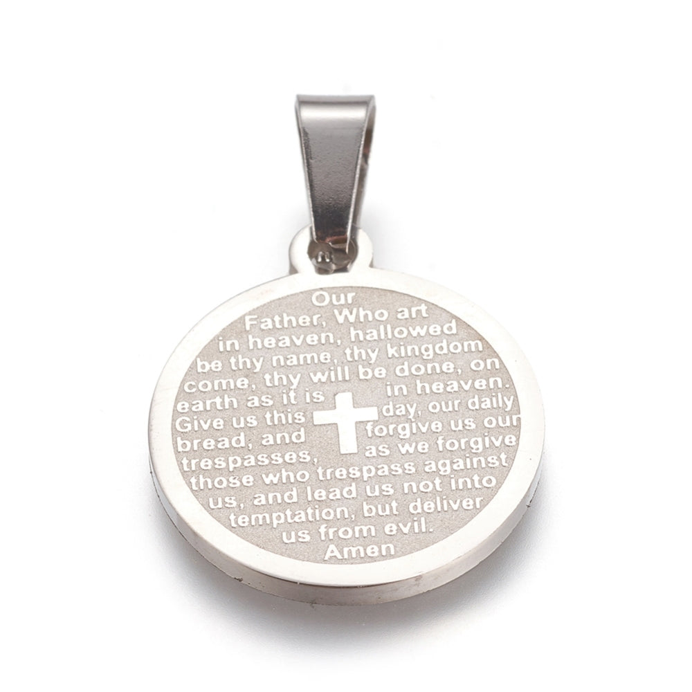 Our Father Stainless Steel Pendant w/Chain