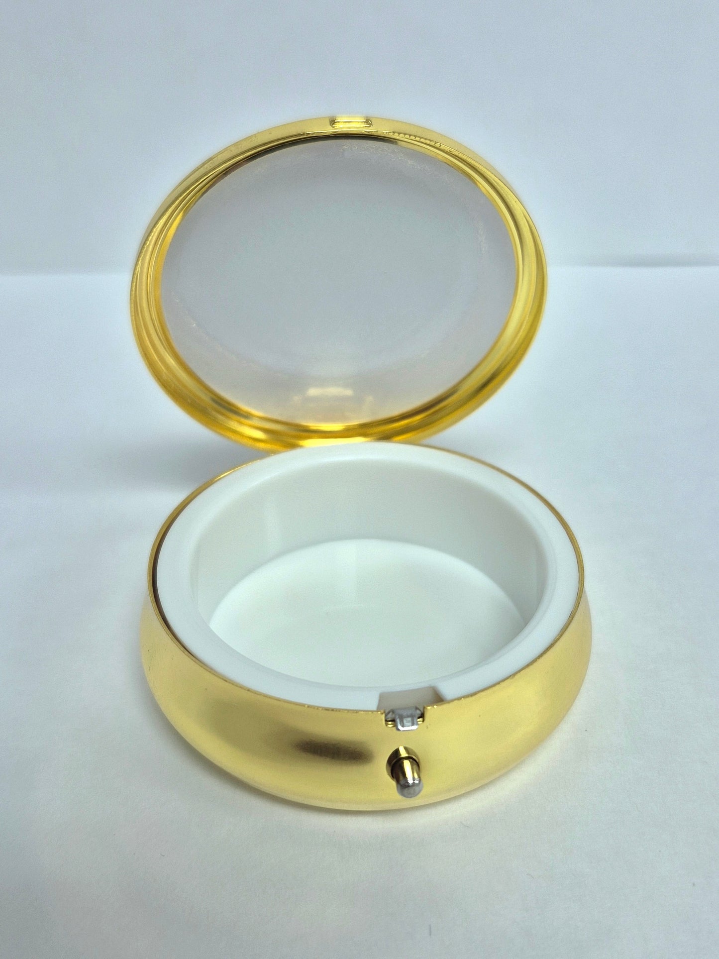St Michael Gilt Box with Red Enamel