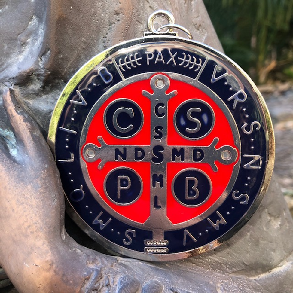3.5" Enamel St Benedict Medal