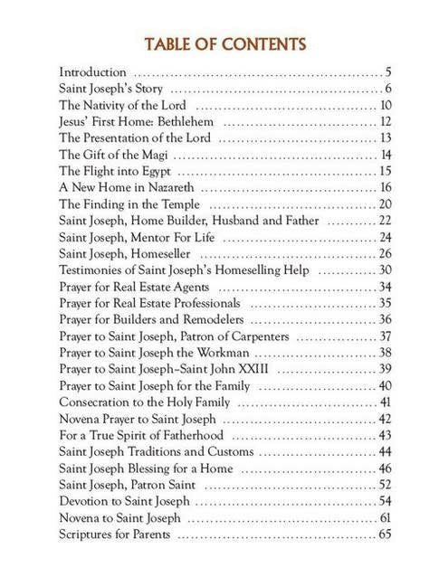 Saint Joseph Prayer Book-Patron of the Home and Home Sellers