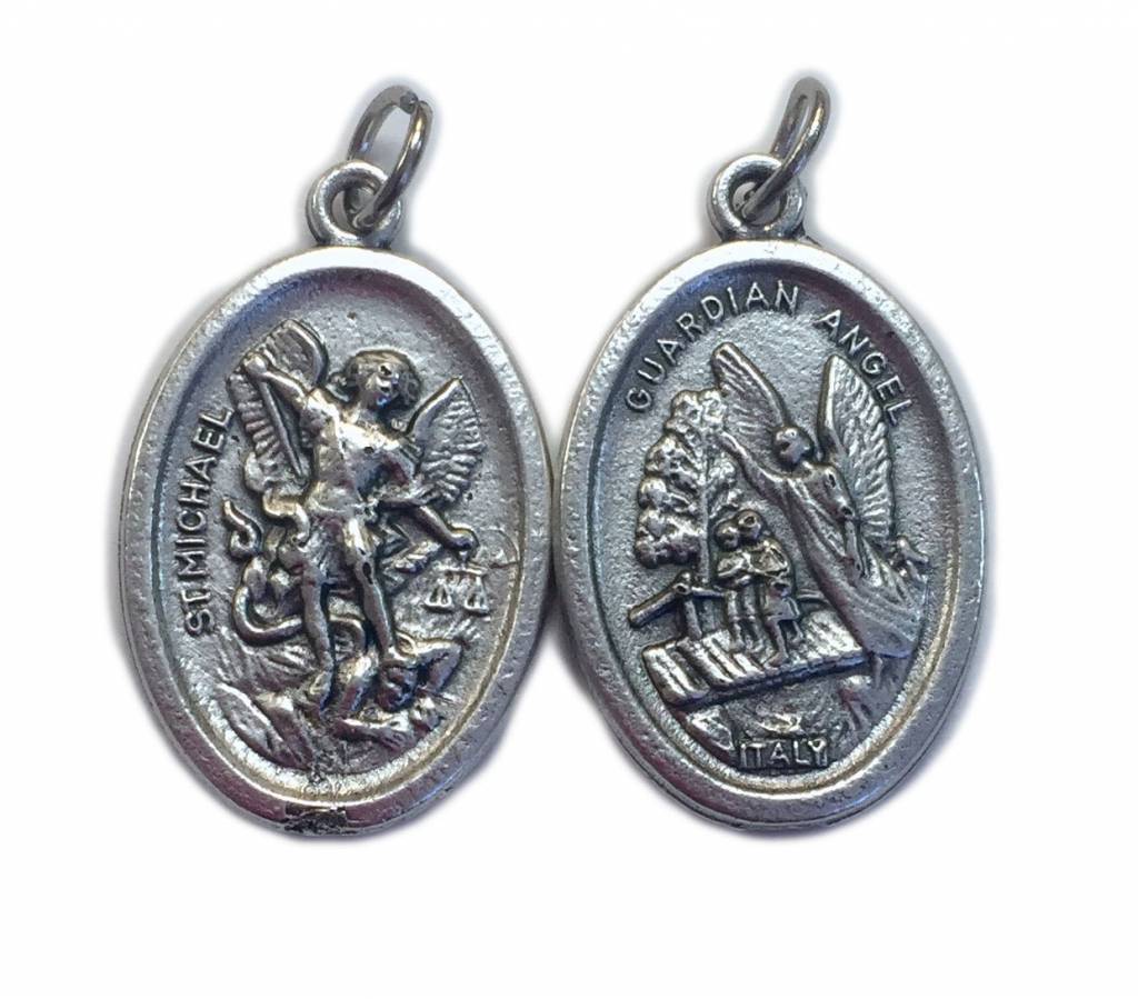 St. Michael Oxidized Medal