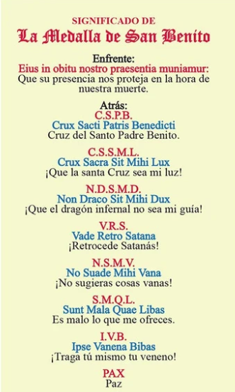 Significado De La Medalla de San Benito Laminated Card