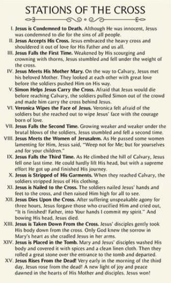 Stations of the Cross Prayer Card