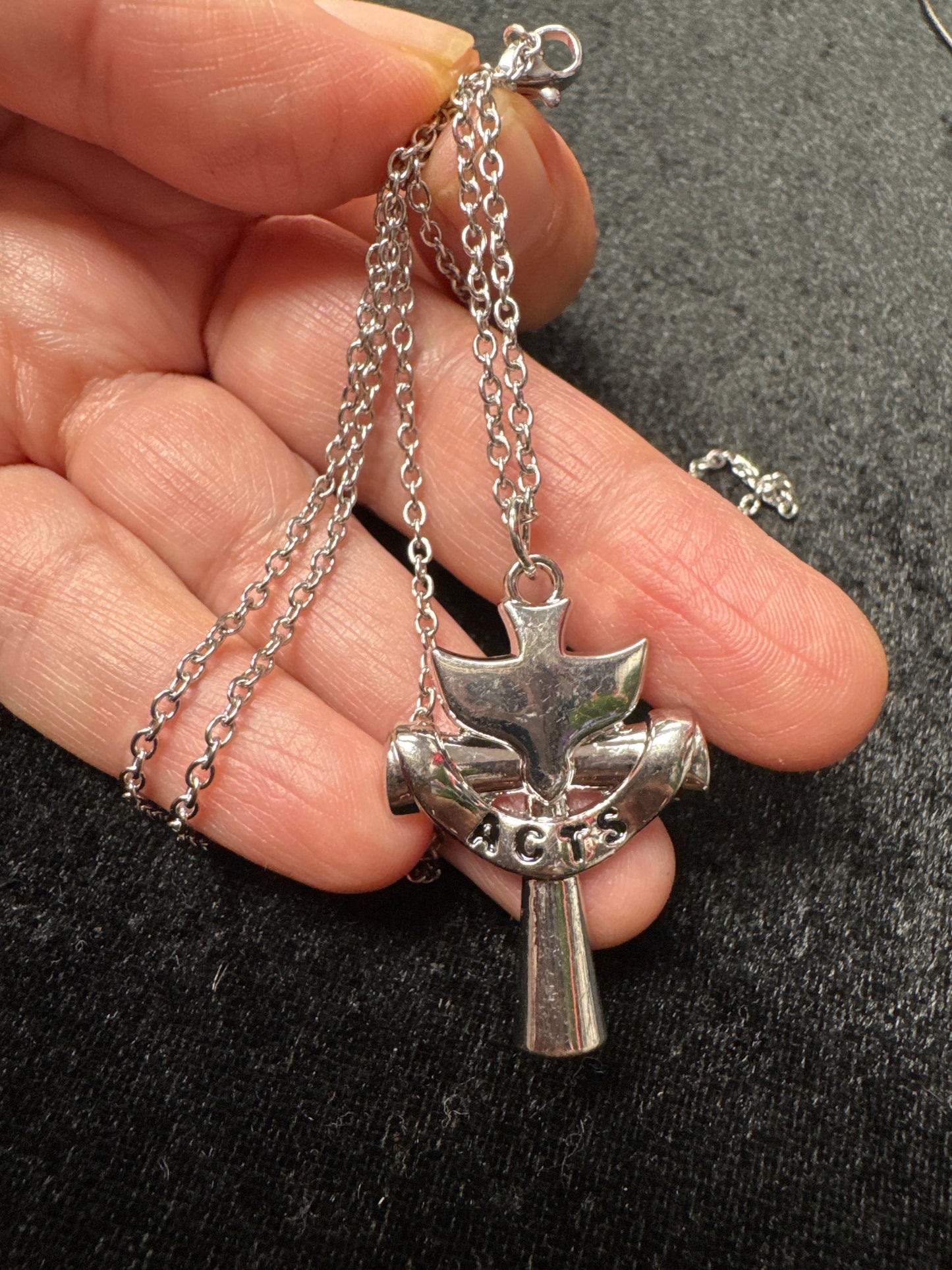 ACTS Dove Pendant w/Stainless Steel Chain