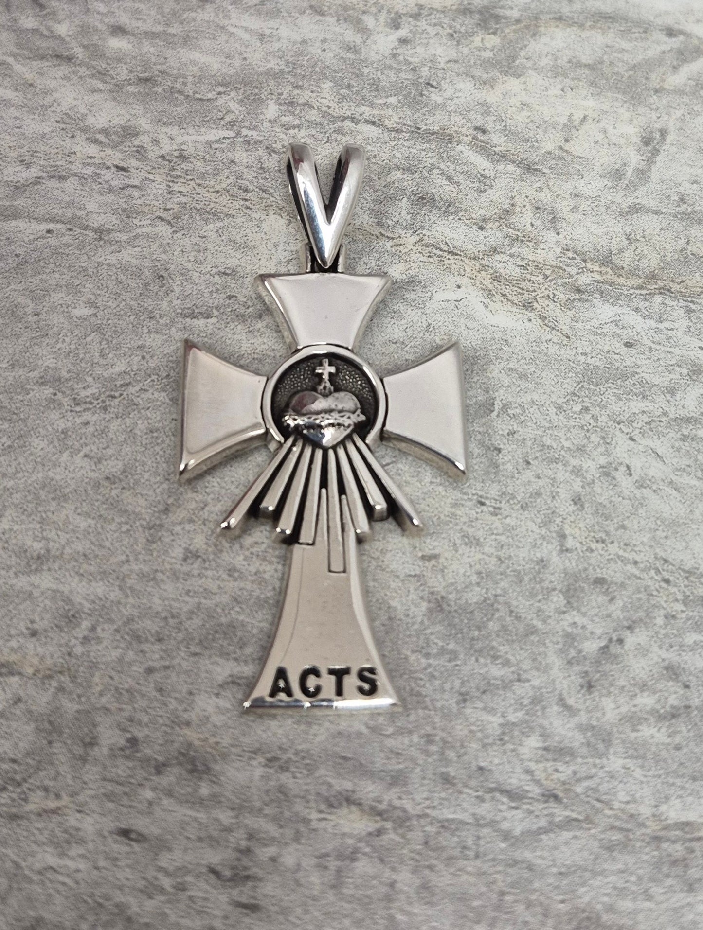 ACTS Sacred Heart/Divine Mercy SS Pendant