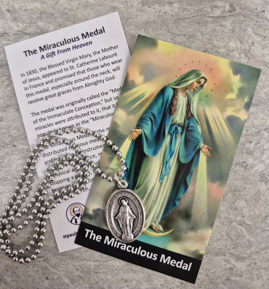 The Miraculous Medal Necklace w/Card