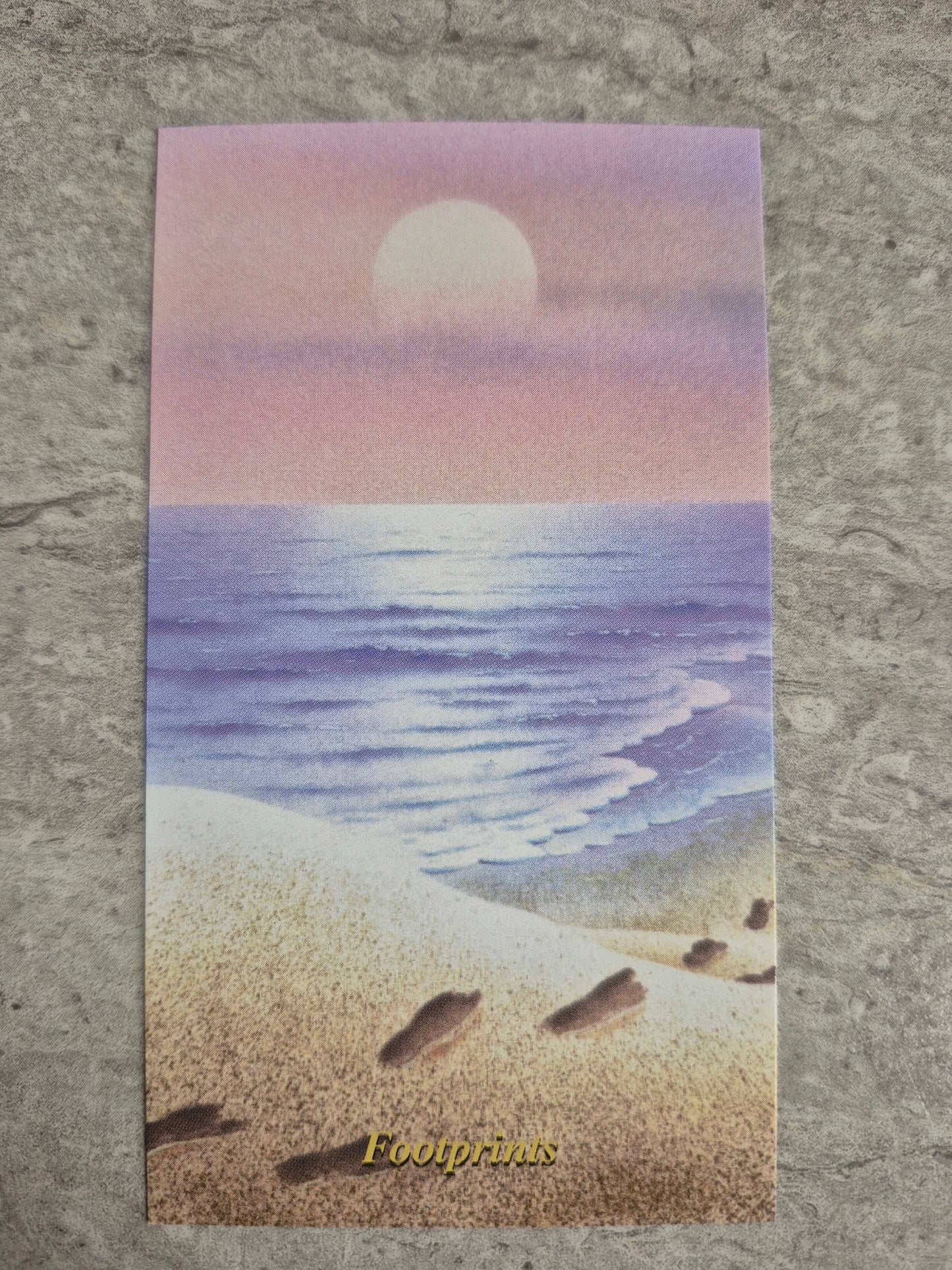Footprints Prayer Card