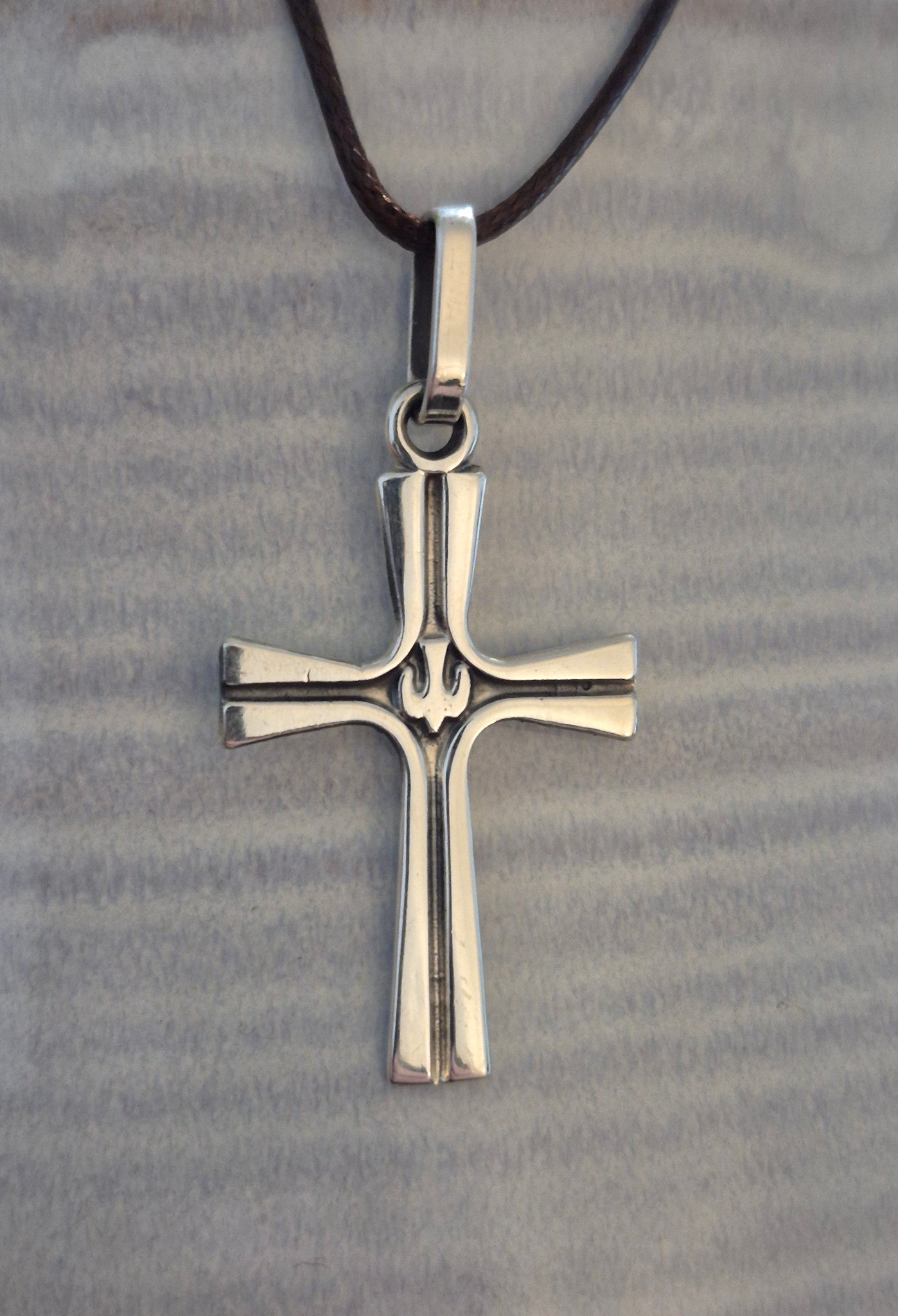Sterling Silver Dove Cross Pendant