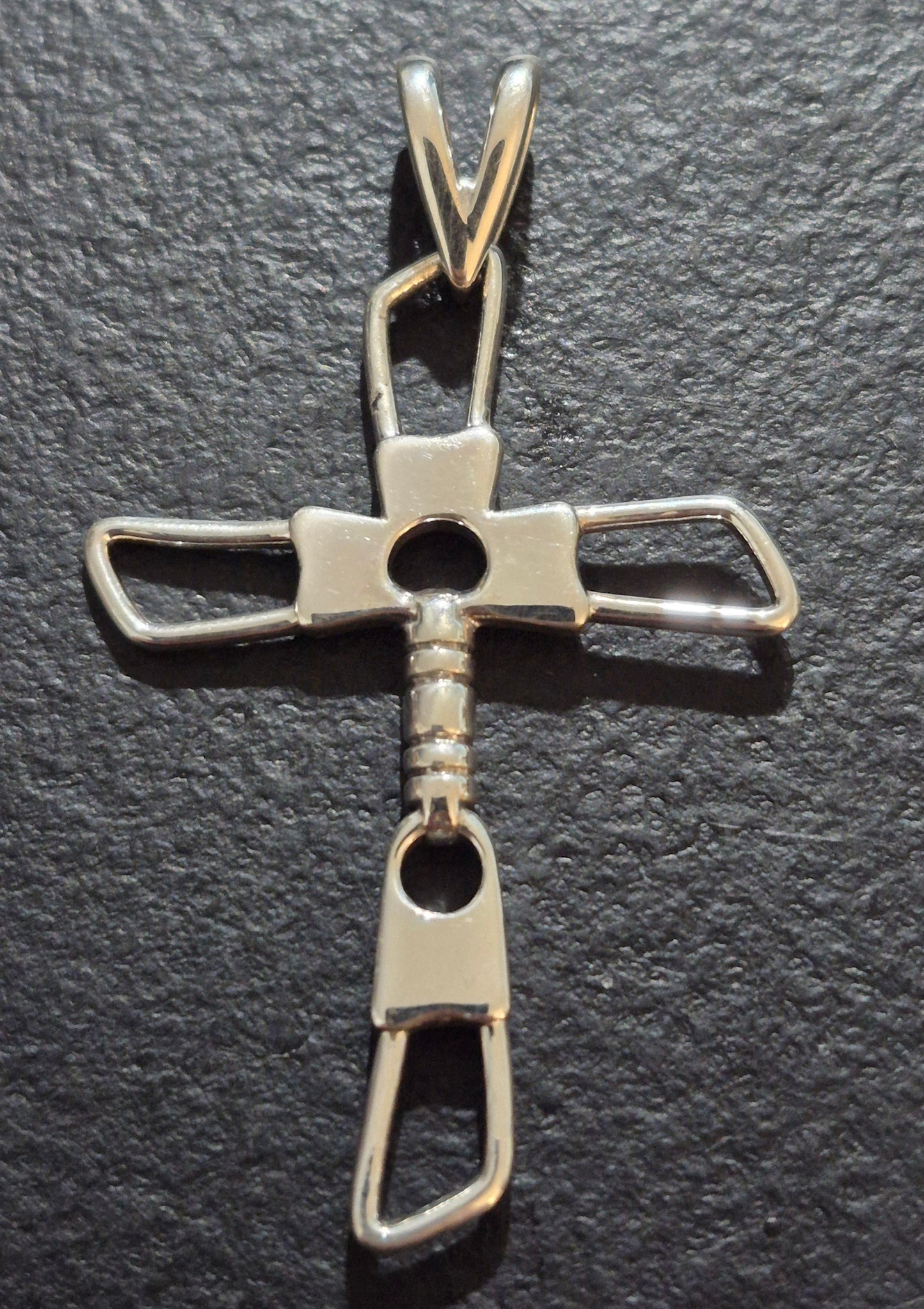 Fisher of Men Sterling Silver Cross Pendant
