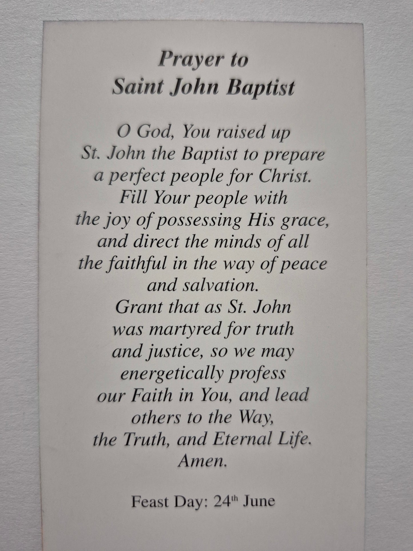 Prayer to Saint John Baptist