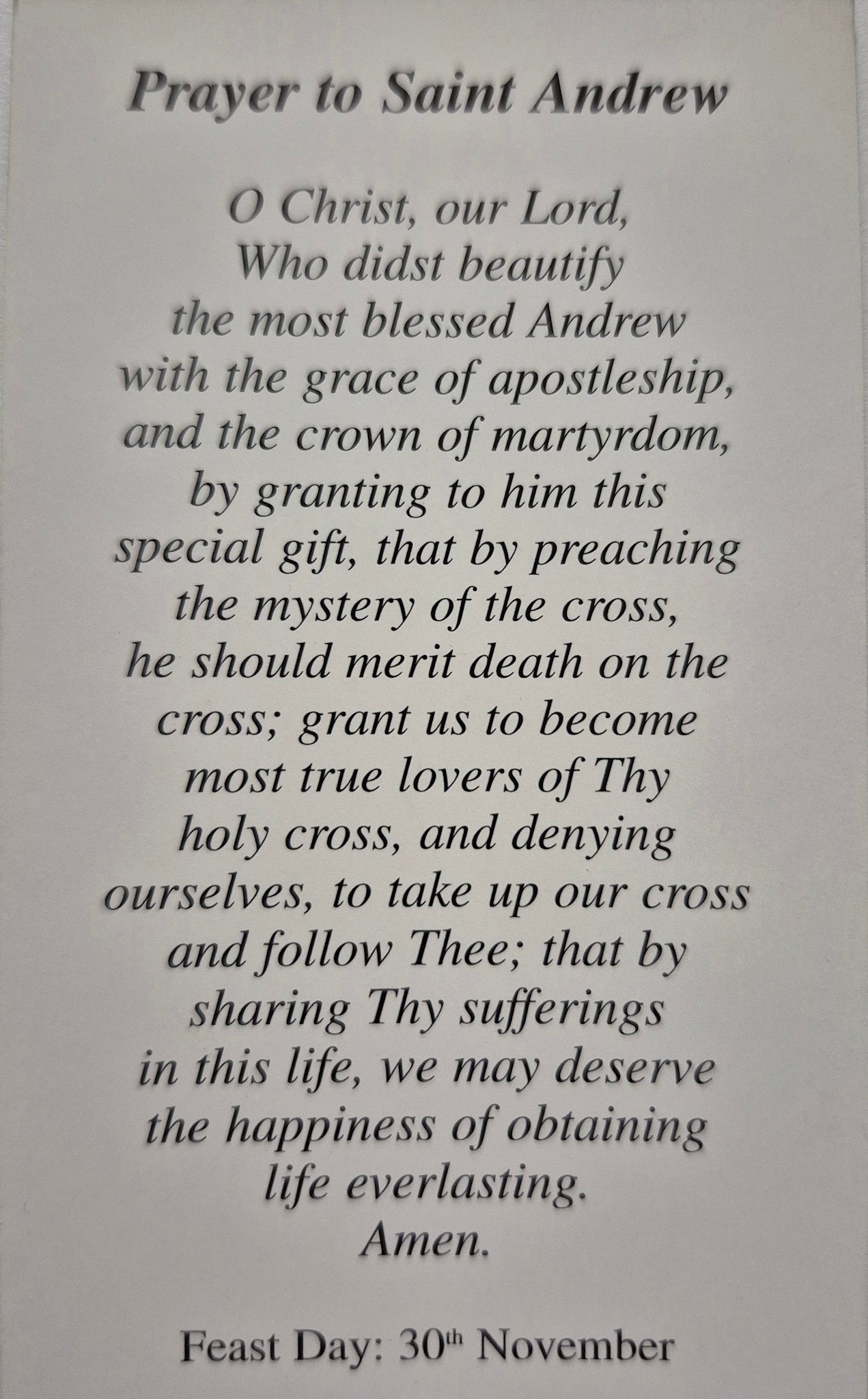 Prayer to Saint Andrew