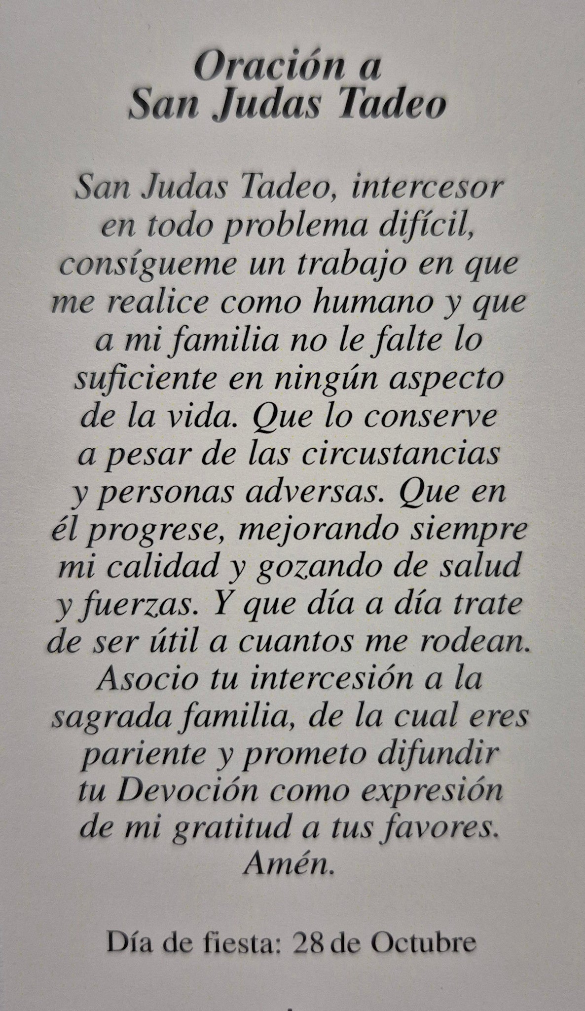 Oracion a San Judas Tadeo