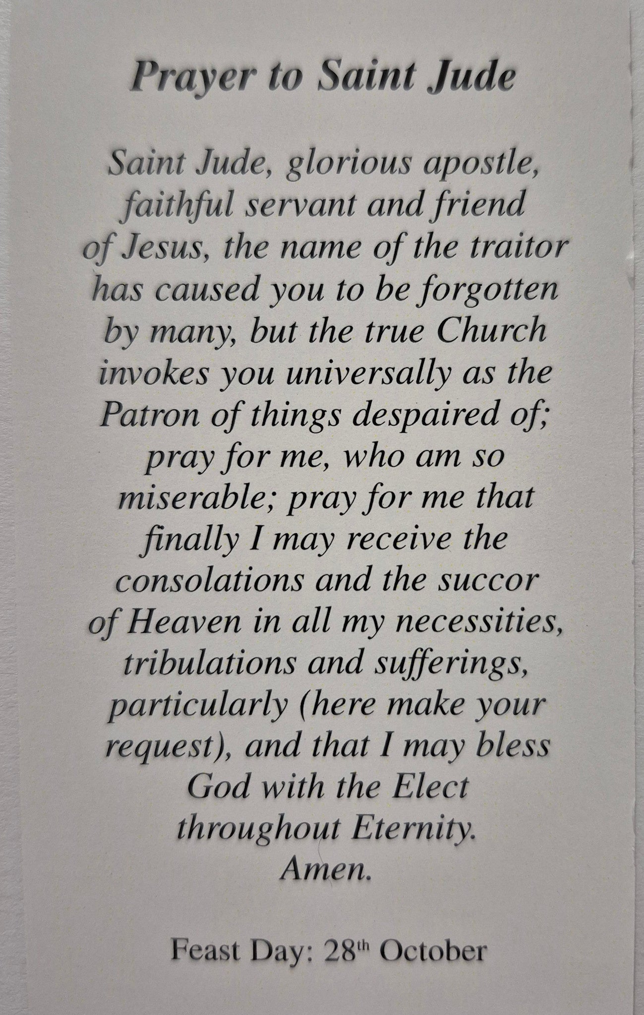 Prayer to Saint Jude
