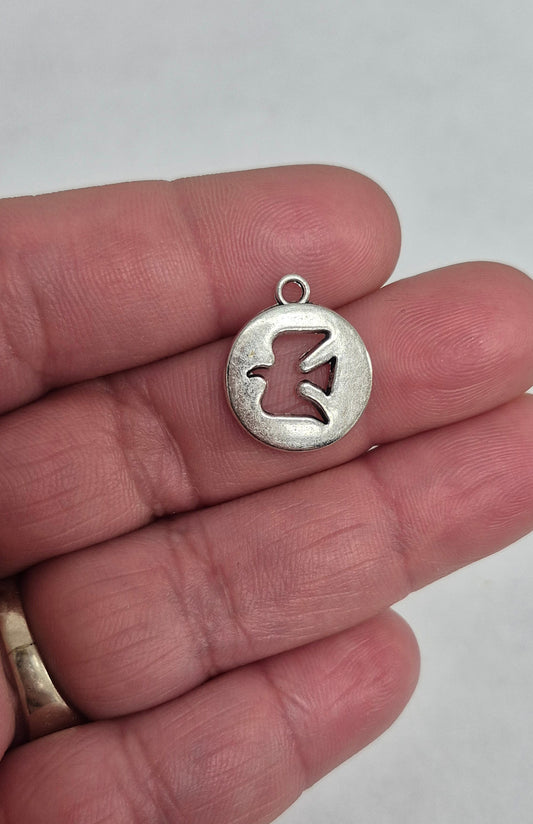 Round Dove Charm