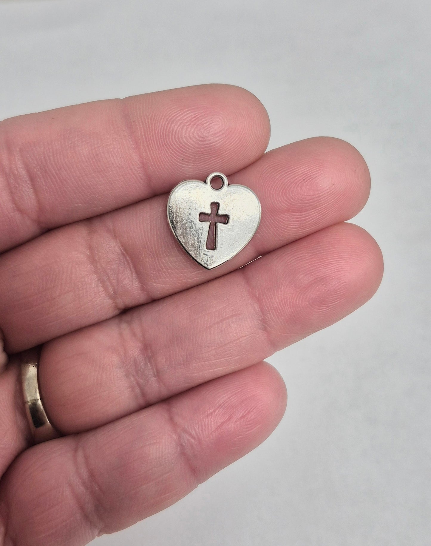 Heart with Cross Charm