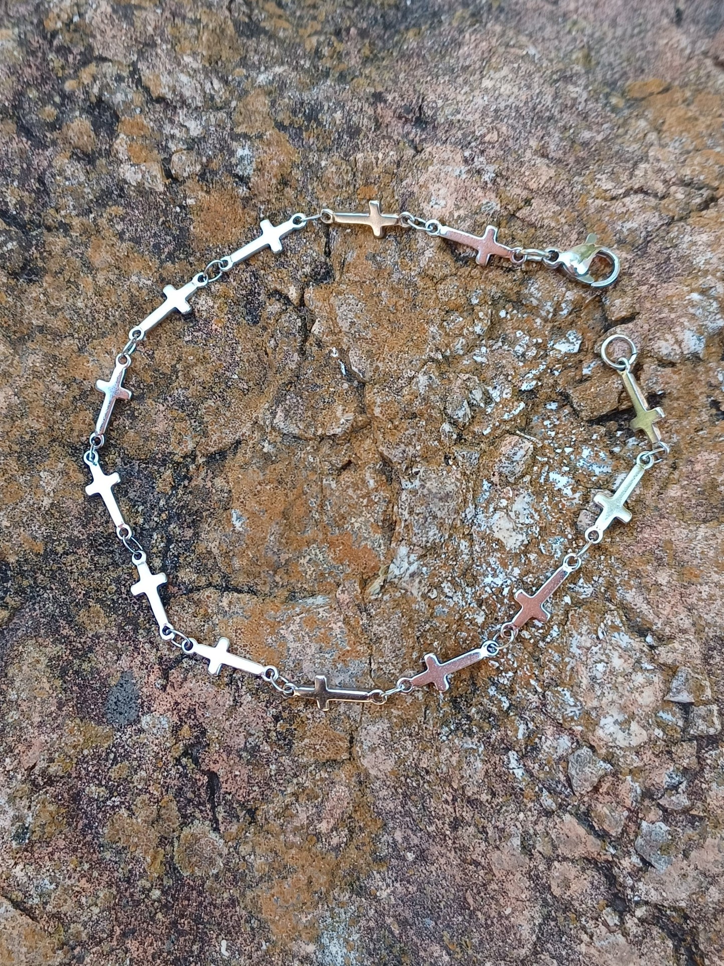 Stainless Steel Cross Bracelet