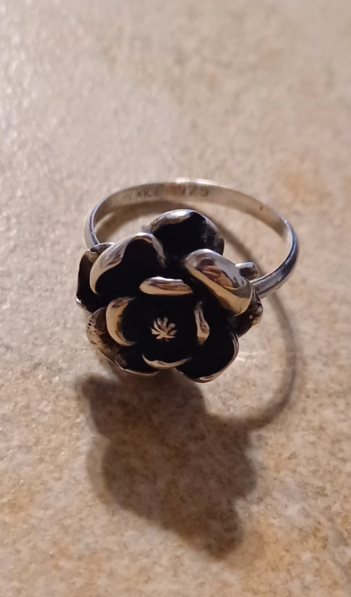 Sterling Silver Blooming Rose Ring