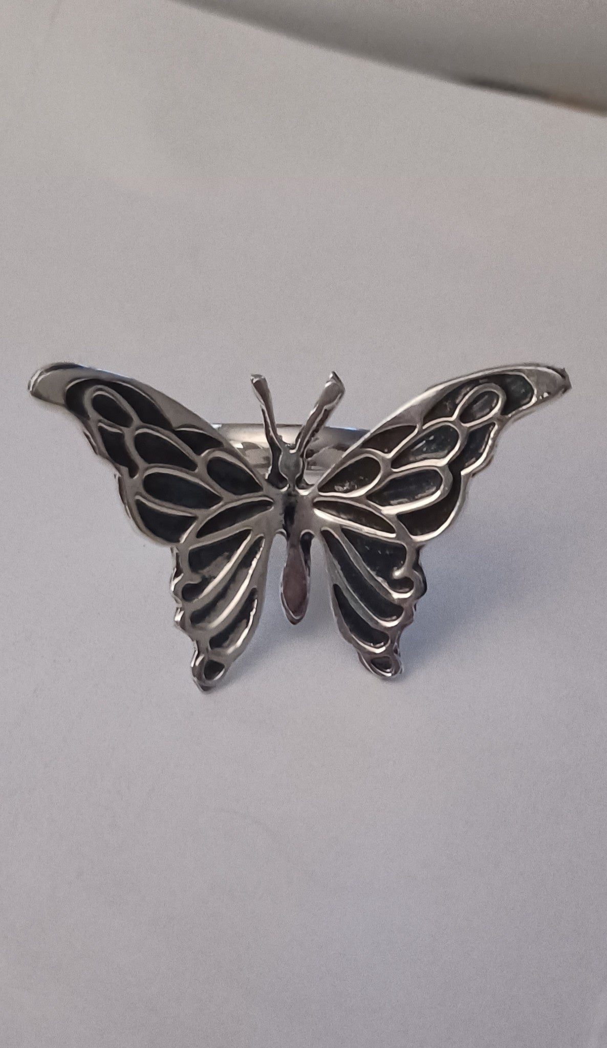 Butterfly Ring Sterling Silver Ring (Adjustable)
