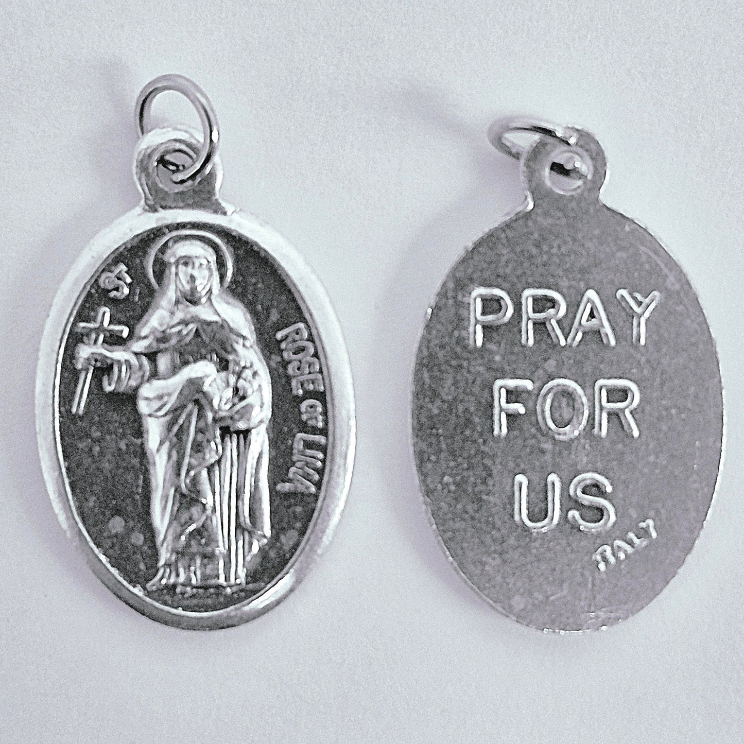 St Rose of Lima Oxidized Medal