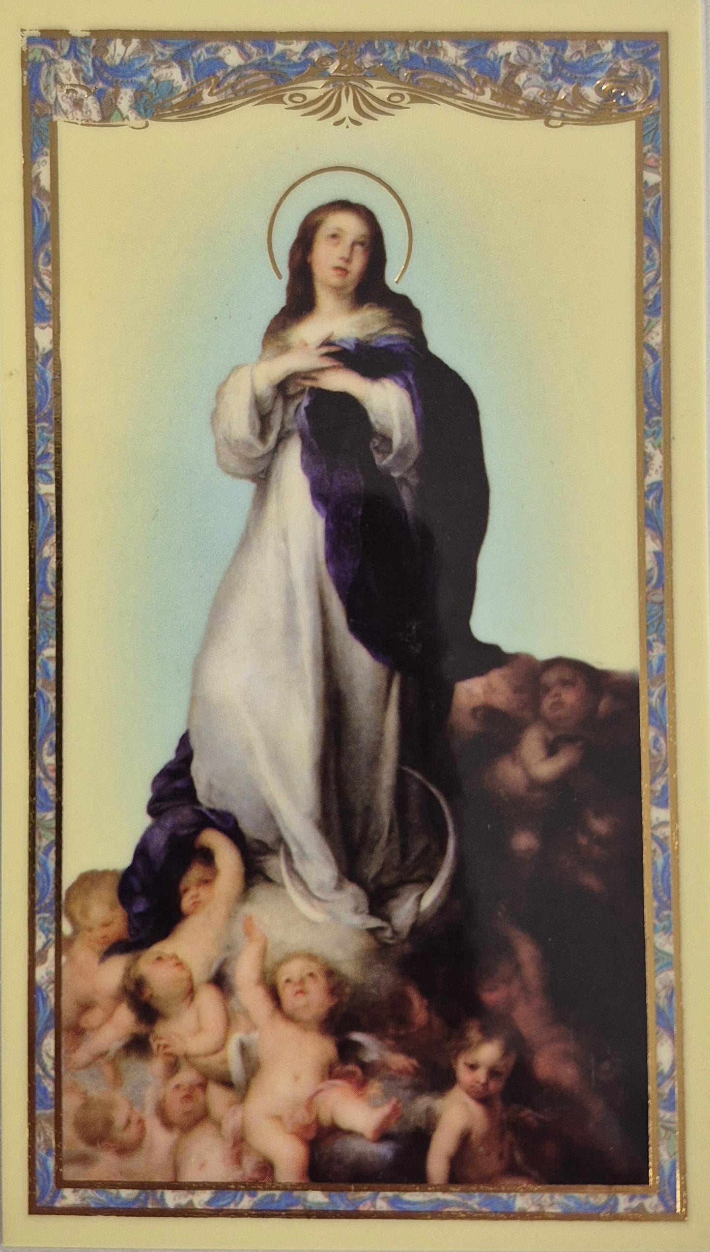 Our Lady of Assumption Laminated Prayer Card
