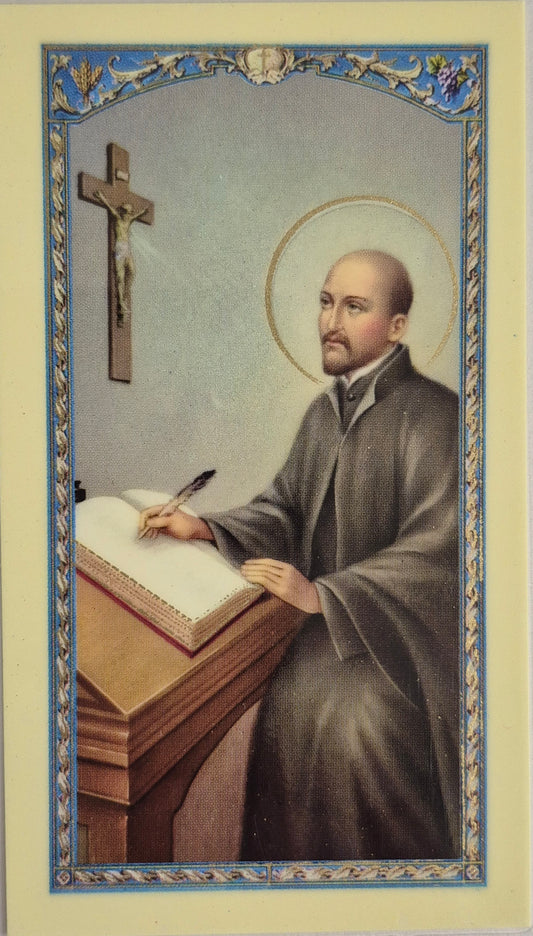 St. Ignatius Loyola Laminated Prayer Card