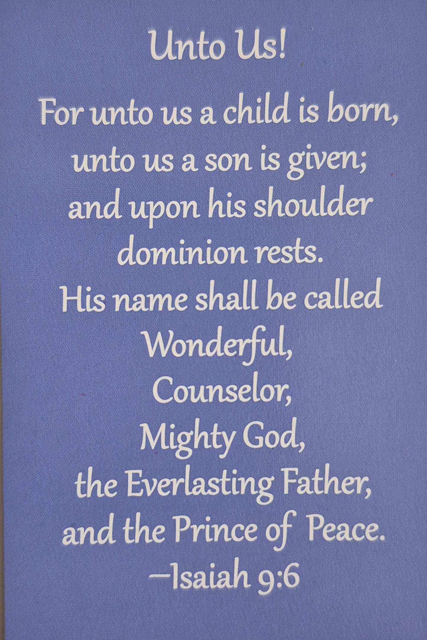 Unto Us! Wallet Prayer Card