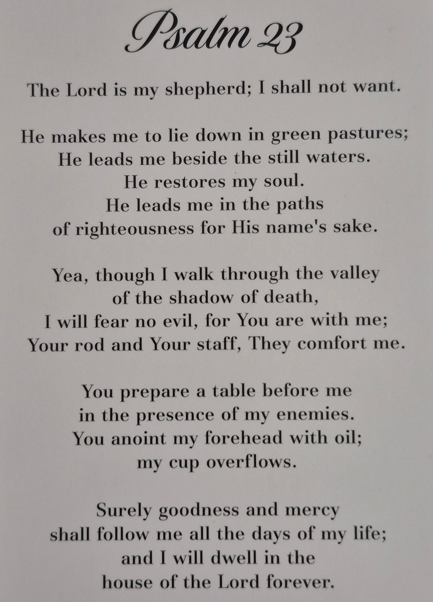 Psalm 23 Greeting Card