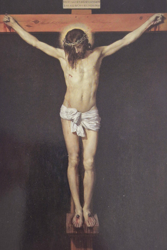 Prayer Before a Crucifix Greeting Card