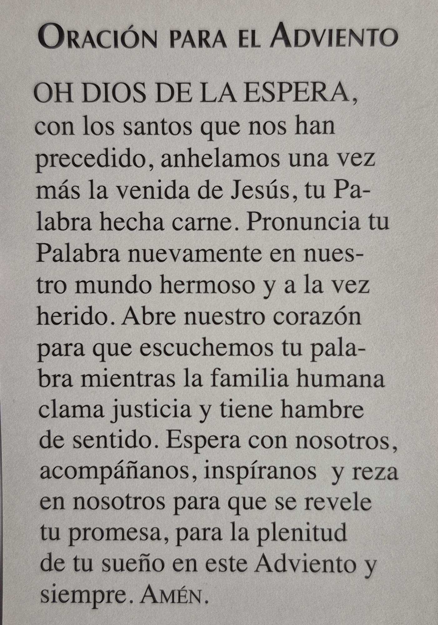 Oracion Para el Adviento