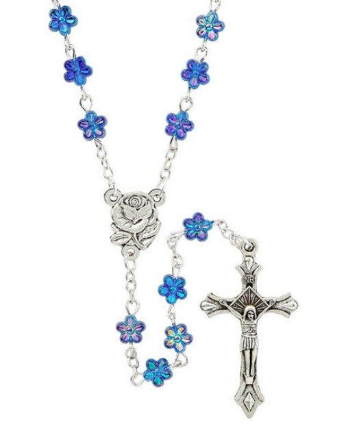 Sapphire Floral Rosary