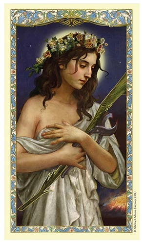 Saint Agatha Patroness Against Breast Diseases Laminated Card