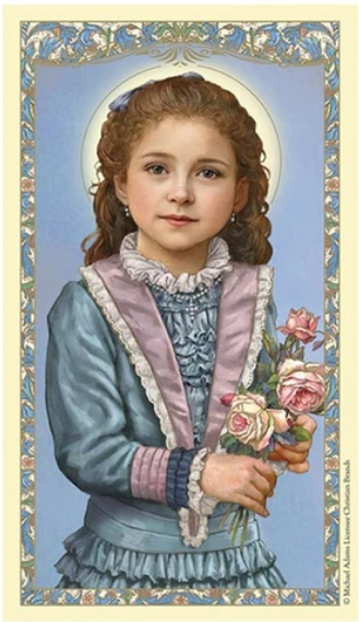 St Therese of Lisieux, the Little Flower Laminated Card