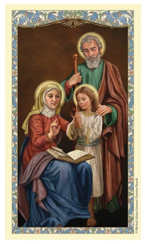 Grandparents Prayers to Saints Anne and Joachim Laminated Card