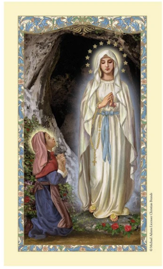 Prayer to Saint Bernadette Laminated Card
